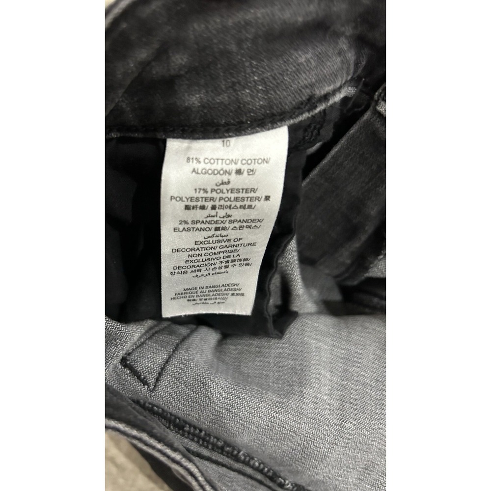 Style&Co Distressed Black Skinny Jeans Frayed Hem Gold Studded Stretch Womens 10 - Picture 6 of 6